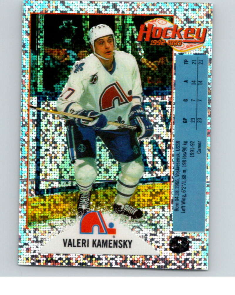 1992-93 Panini Stickers Hockey #R Valeri Kamensky Quebec Nordiques V83103 Image 1