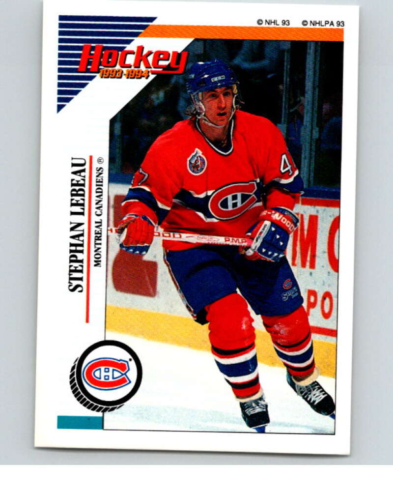 1993-94 Panini Stickers Hockey #16 Stephan Lebeau Montreal Canadiens V83197 Image 1