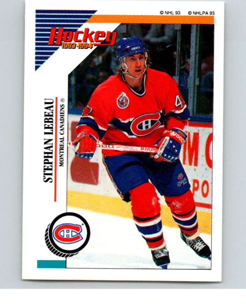 1993-94 Panini Stickers Hockey #16 Stephan Lebeau Montreal Canadiens V83198 Image 1
