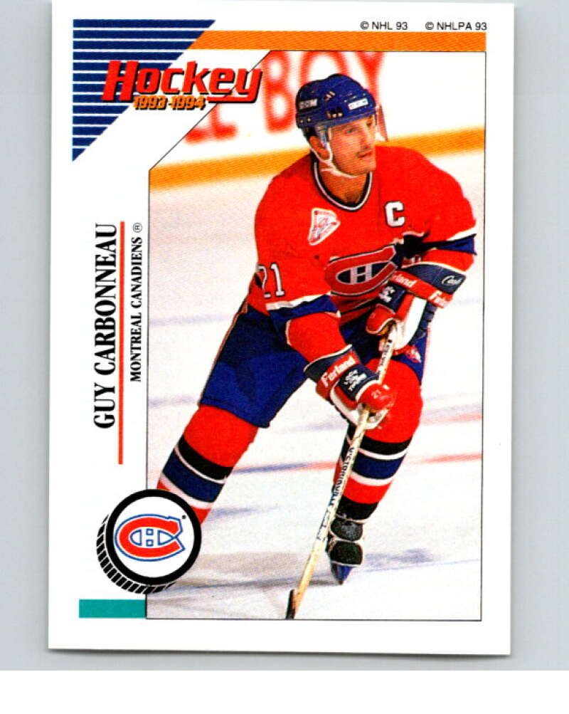 1993-94 Panini Stickers Hockey #19 Guy Carbonneau Montreal Canadiens V83209 Image 1