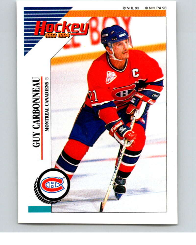 1993-94 Panini Stickers Hockey #19 Guy Carbonneau Montreal Canadiens V83210 Image 1