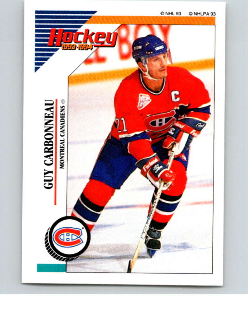 1993-94 Panini Stickers Hockey #19 Guy Carbonneau Montreal Canadiens V83214 Image 1