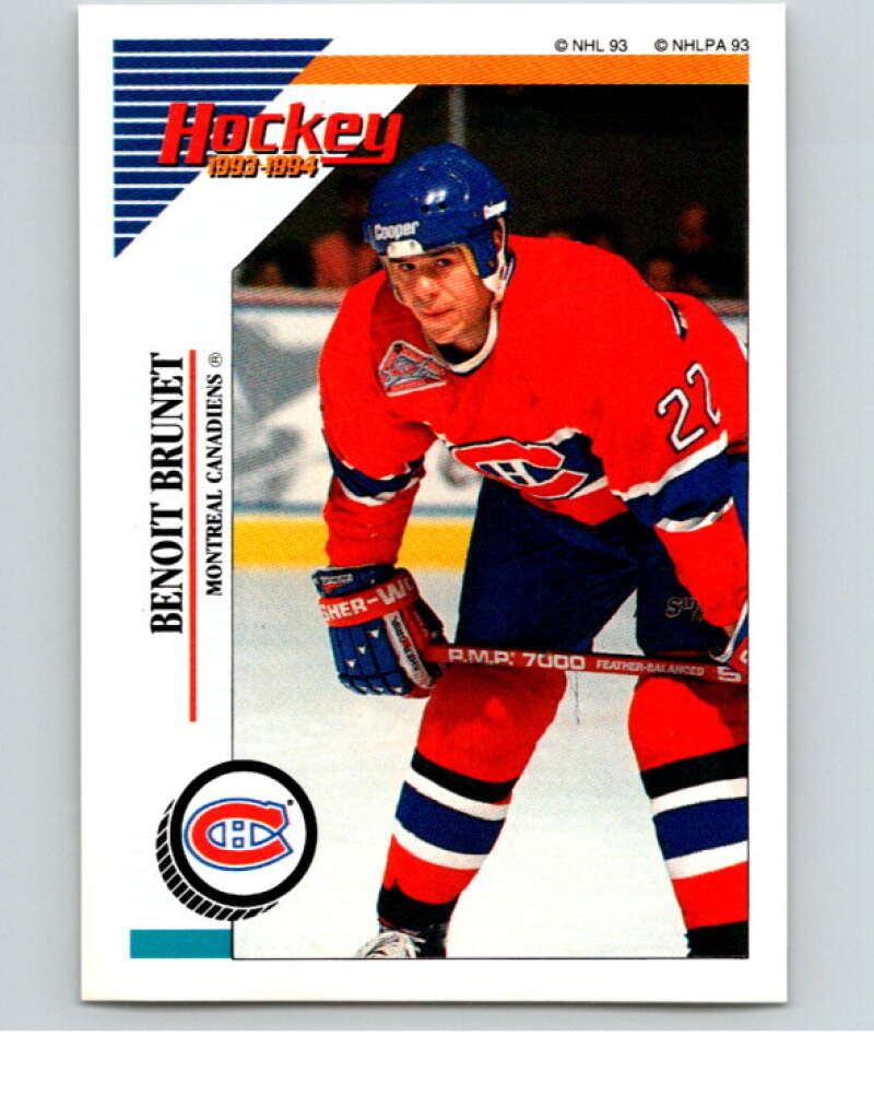 1993-94 Panini Stickers Hockey #20 Benoit Brunet Montreal Canadiens V83217 Image 1