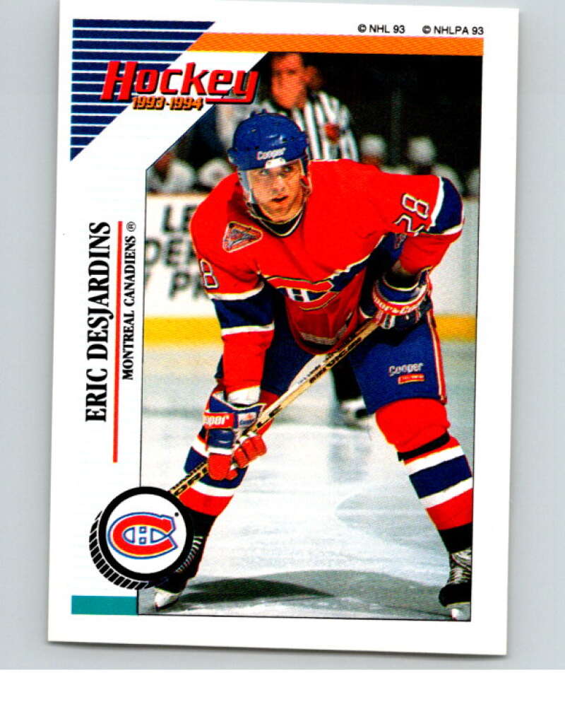 1993-94 Panini Stickers Hockey #21 Eric Desjardins Montreal Canadiens V83219 Image 1