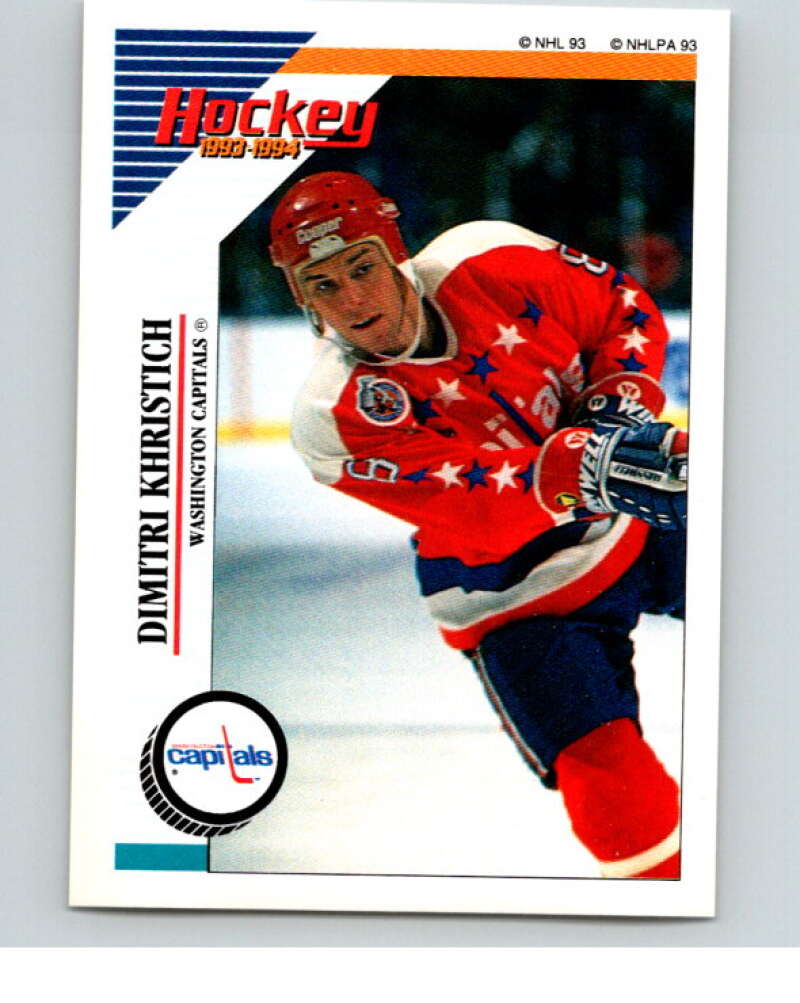 1993-94 Panini Stickers Hockey #28 Dimitri Khristich Washington V83232 Image 1