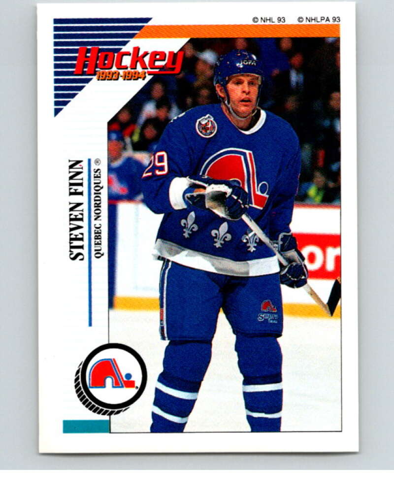 1993-94 Panini Stickers Hockey #75 Steven Finn Quebec Nordiques V83383 Image 1