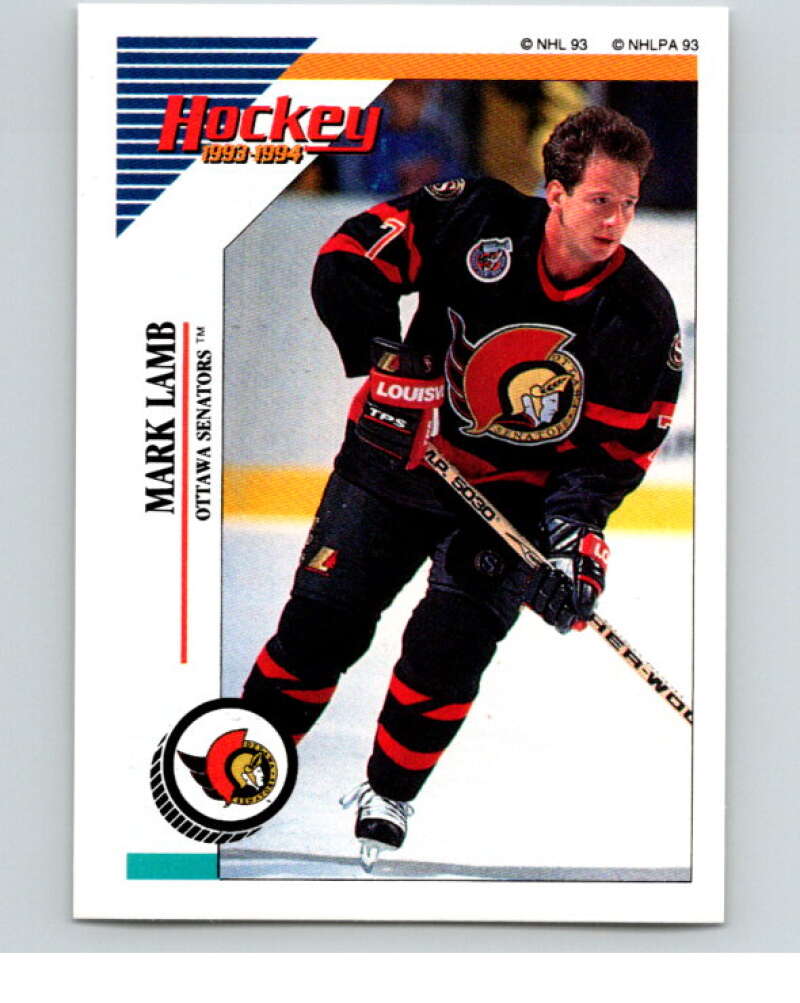 1993-94 Panini Stickers Hockey #117 Mark Lamb Ottawa Senators V83531 Image 1