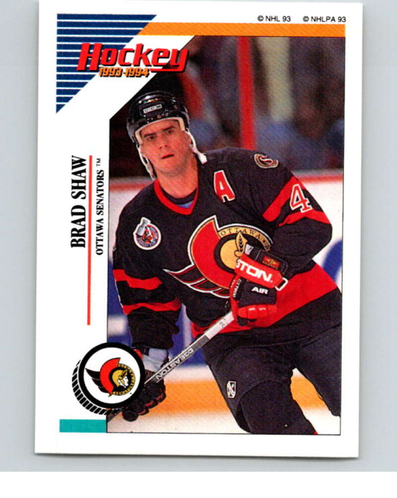1993-94 Panini Stickers Hockey #120 Brad Shaw Ottawa Senators V83538 Image 1