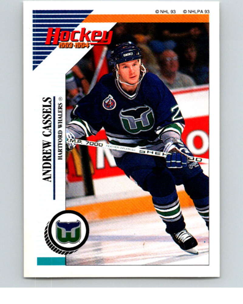 1993-94 Panini Stickers Hockey #123 Andrew Cassels Hartford Whalers V83549 Image 1
