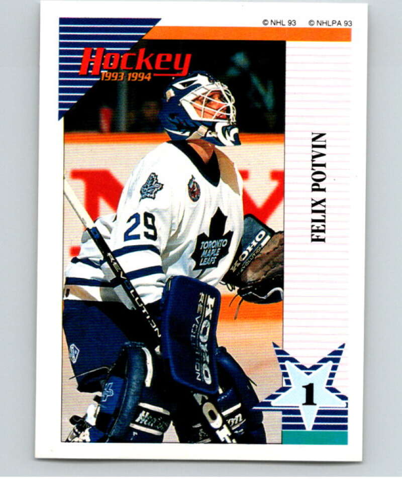 1993-94 Panini Stickers Hockey #139 Felix Potvin Toronto Maple Leafs V83589 Image 1