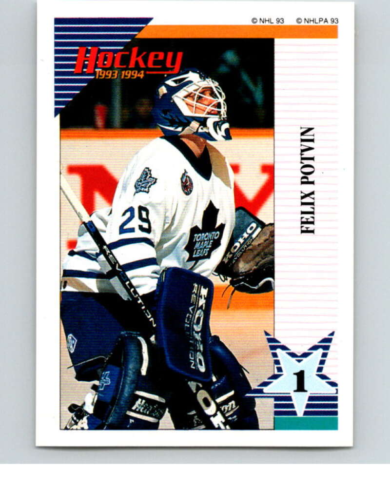 1993-94 Panini Stickers Hockey #139 Felix Potvin Toronto Maple Leafs V83590 Image 1