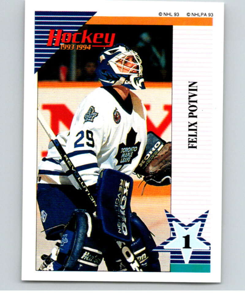 1993-94 Panini Stickers Hockey #139 Felix Potvin Toronto Maple Leafs V83591 Image 1