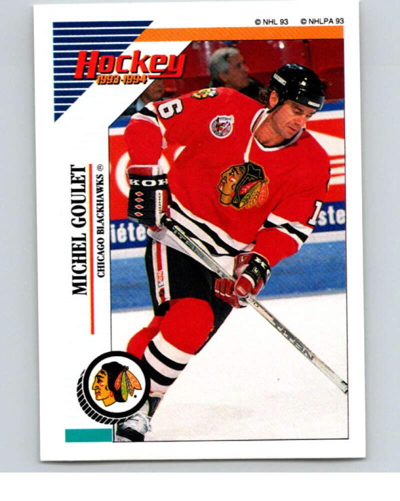 1993-94 Panini Stickers Hockey #148 Michel Goulet Chicago Blackhawks V83621 Image 1