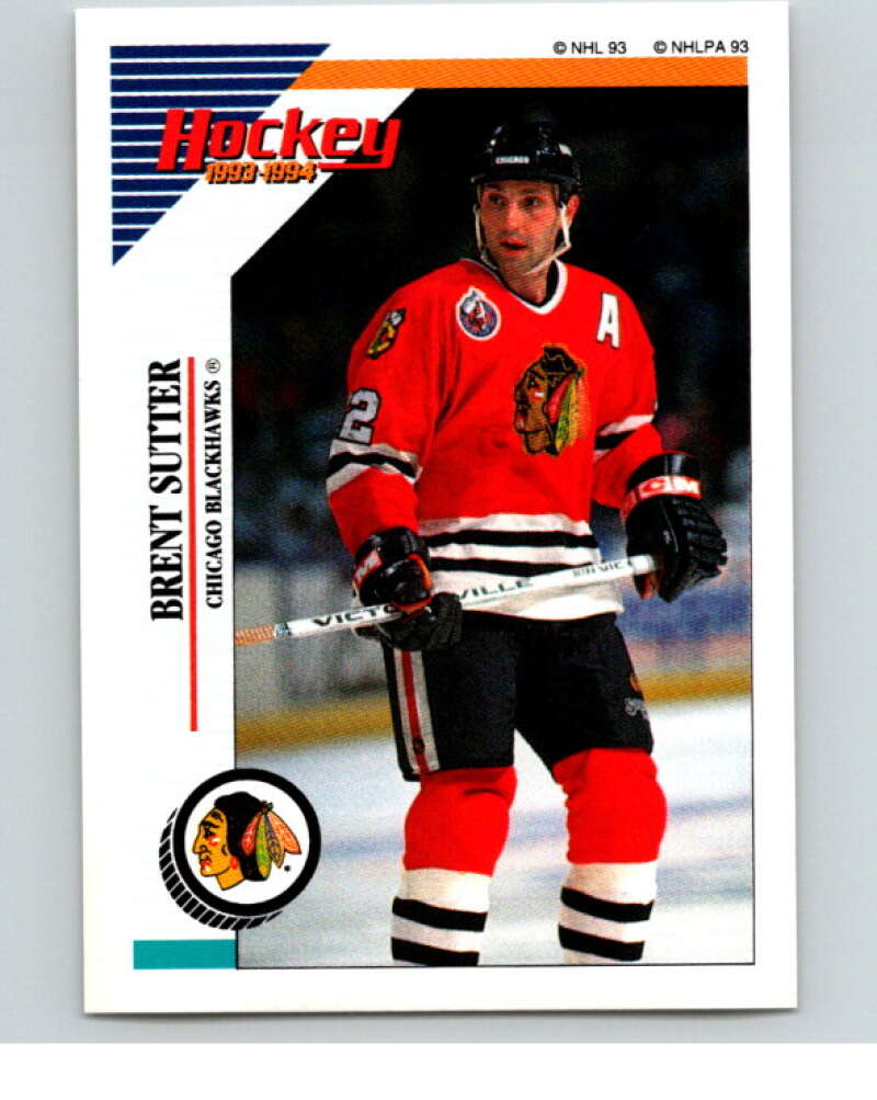 1993-94 Panini Stickers Hockey #151 Brent Sutter Chicago Blackhawks V83629 Image 1