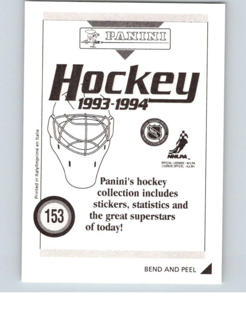 1993-94 Panini Stickers Hockey #153 Chris Chelios V83631 Image 2