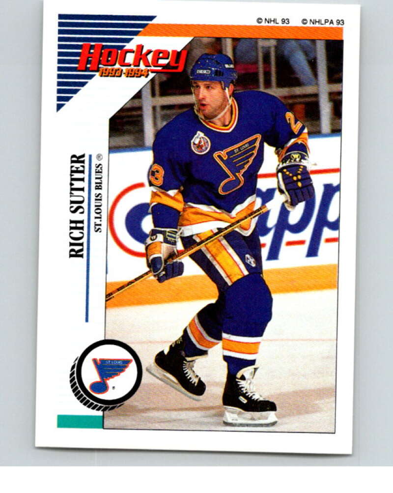 1993-94 Panini Stickers Hockey #160 Rich Sutter V83648 Image 1