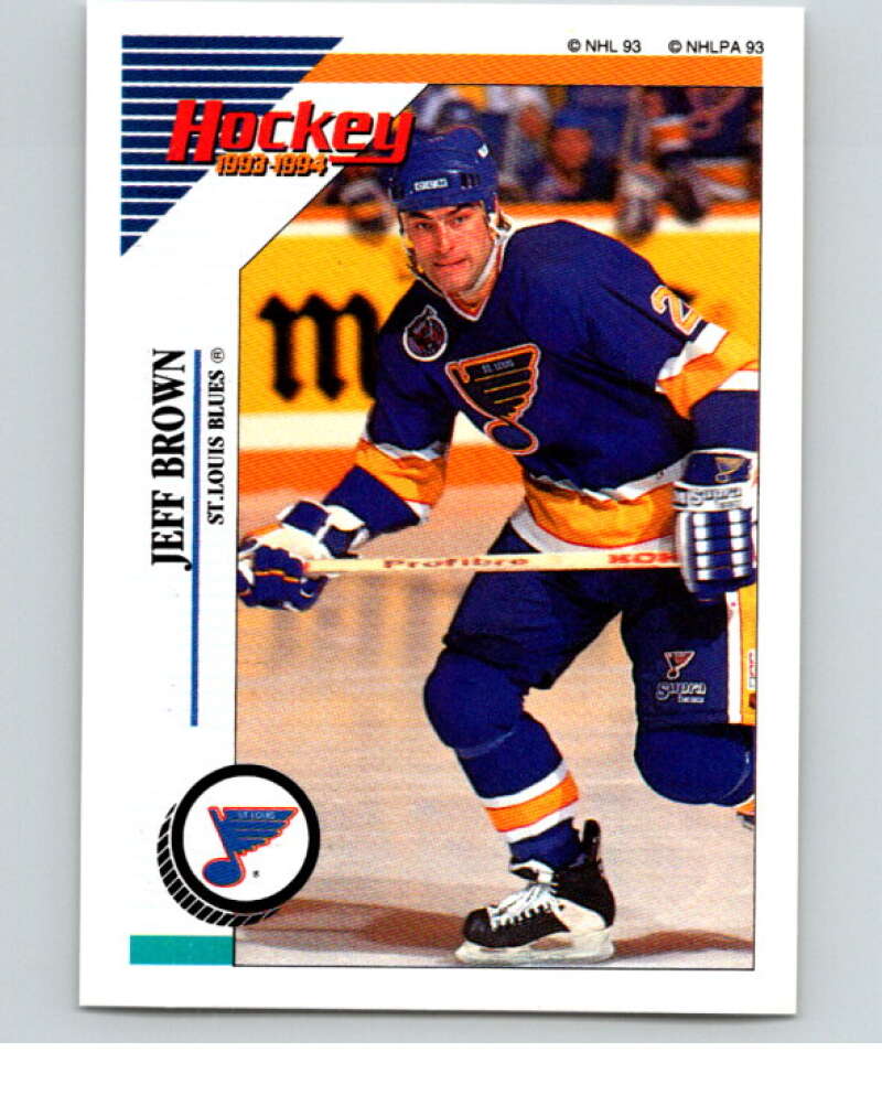 1993-94 Panini Stickers Hockey #165 Jeff Brown V83659 Image 1