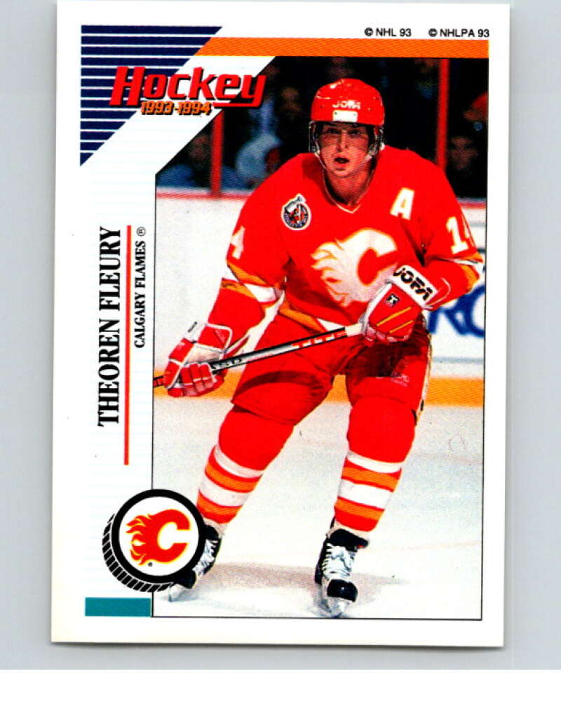 1993-94 Panini Stickers Hockey #179 Theo Fleury Calgary Flames V83695 Image 1