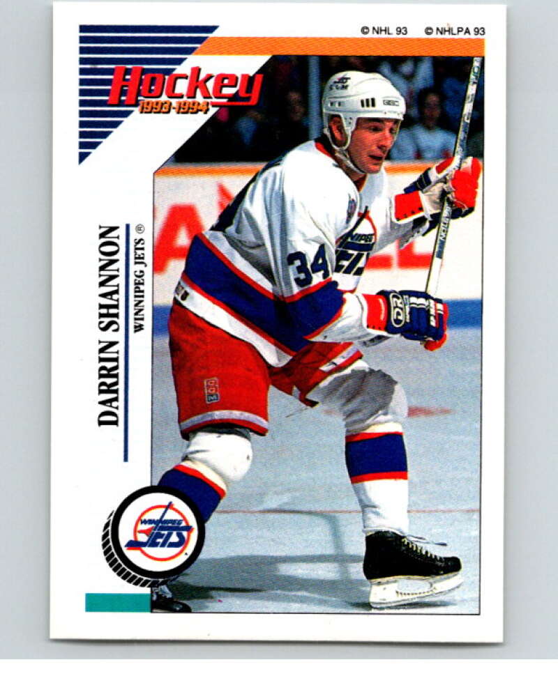 1993-94 Panini Stickers Hockey #192 Darrin Shannon Winnipeg Jets V83725 Image 1