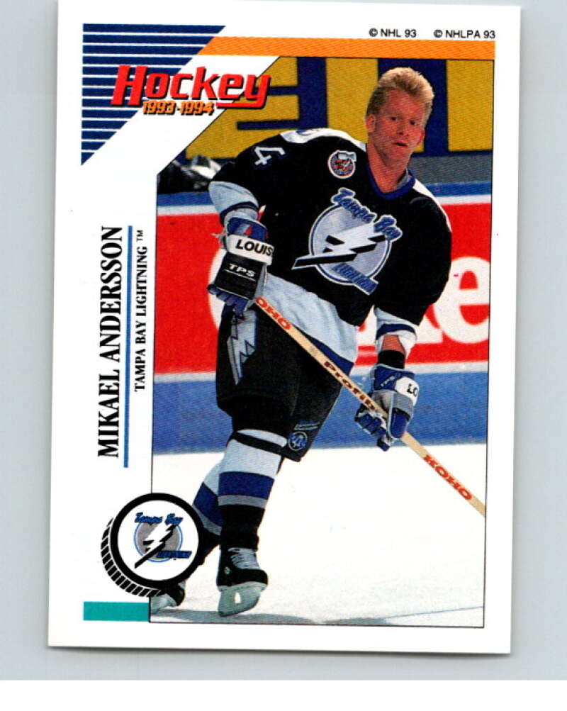 1993-94 Panini Stickers Hockey #216 Mikael Andersson Tampa Bay V83788 Image 1