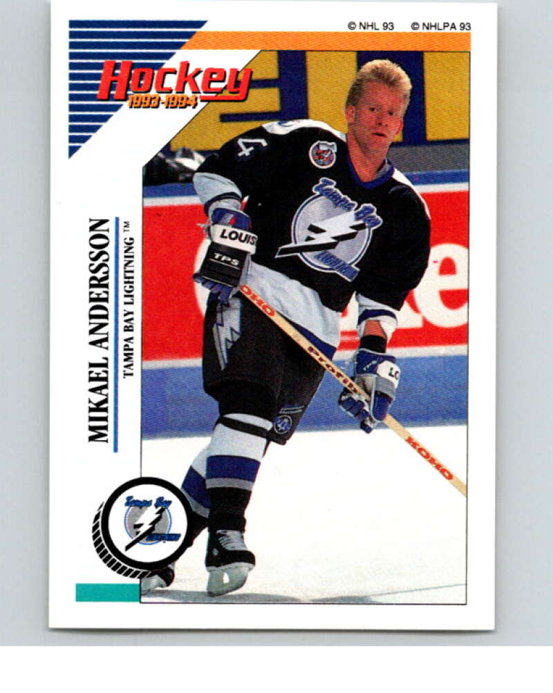 1993-94 Panini Stickers Hockey #216 Mikael Andersson Tampa Bay V83790 Image 1