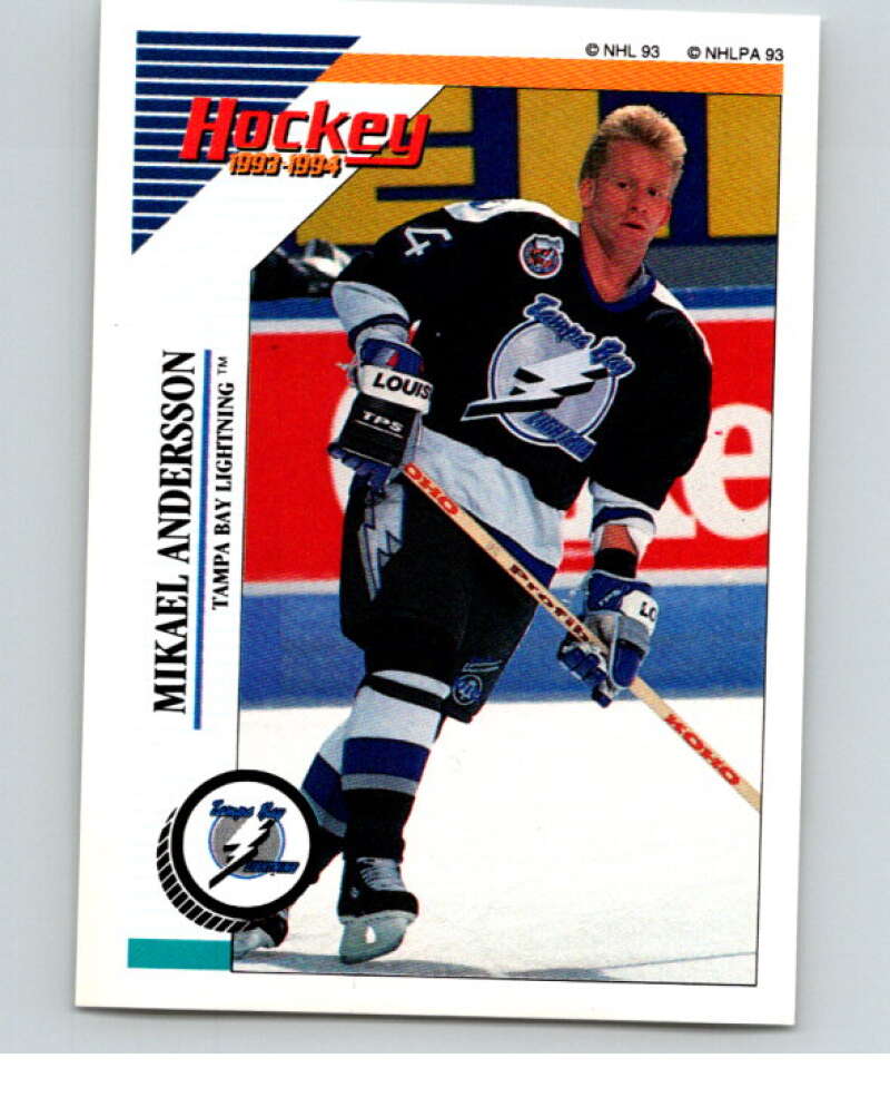 1993-94 Panini Stickers Hockey #216 Mikael Andersson Tampa Bay V83791 Image 1