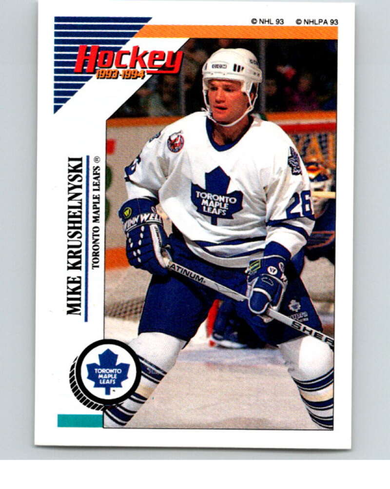 1993-94 Panini Stickers Hockey #229 Mike Krushelnyski Toronto V83829 Image 1