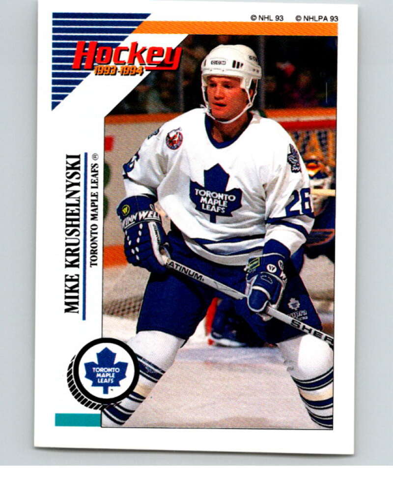 1993-94 Panini Stickers Hockey #229 Mike Krushelnyski Toronto V83830 Image 1