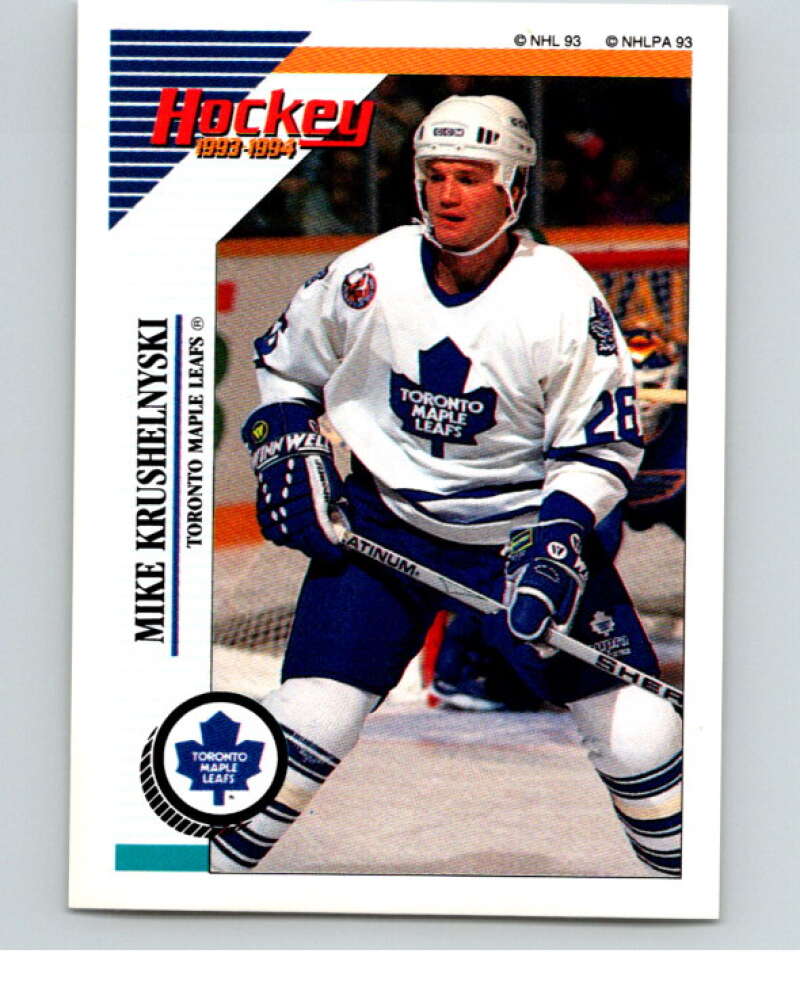 1993-94 Panini Stickers Hockey #229 Mike Krushelnyski Toronto V83832 Image 1