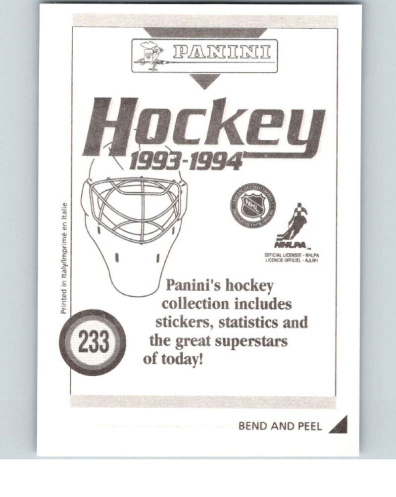 1993-94 Panini Stickers Hockey #233 Oilers Logo V83847 Image 2