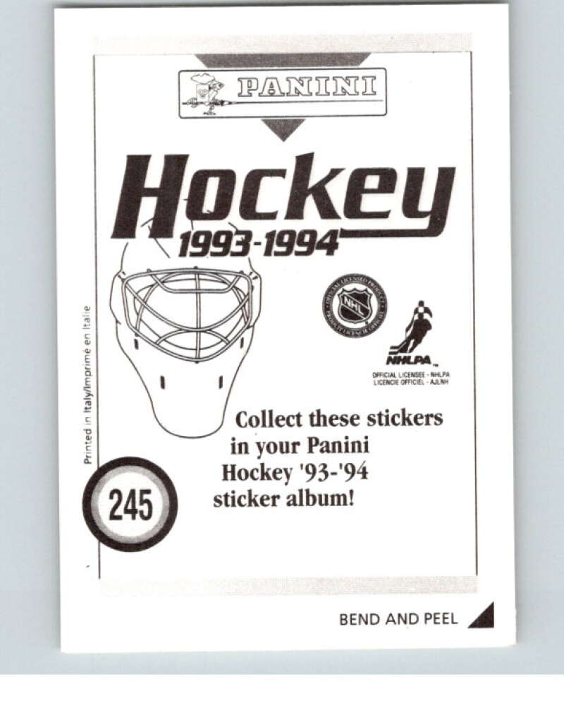 1993-94 Panini Stickers Hockey #245 Dino Ciccarelli Detroit Red Wings V83882 Image 2