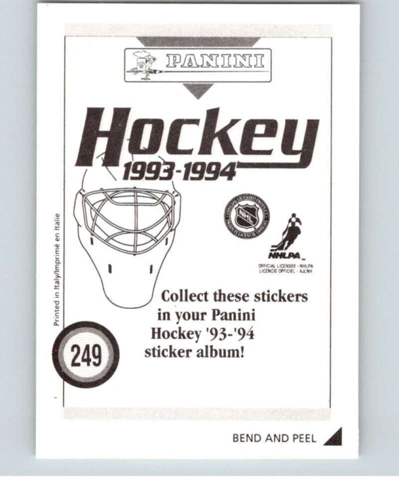 1993-94 Panini Stickers Hockey #249 Bob Probert Detroit Red Wings V83899 Image 2