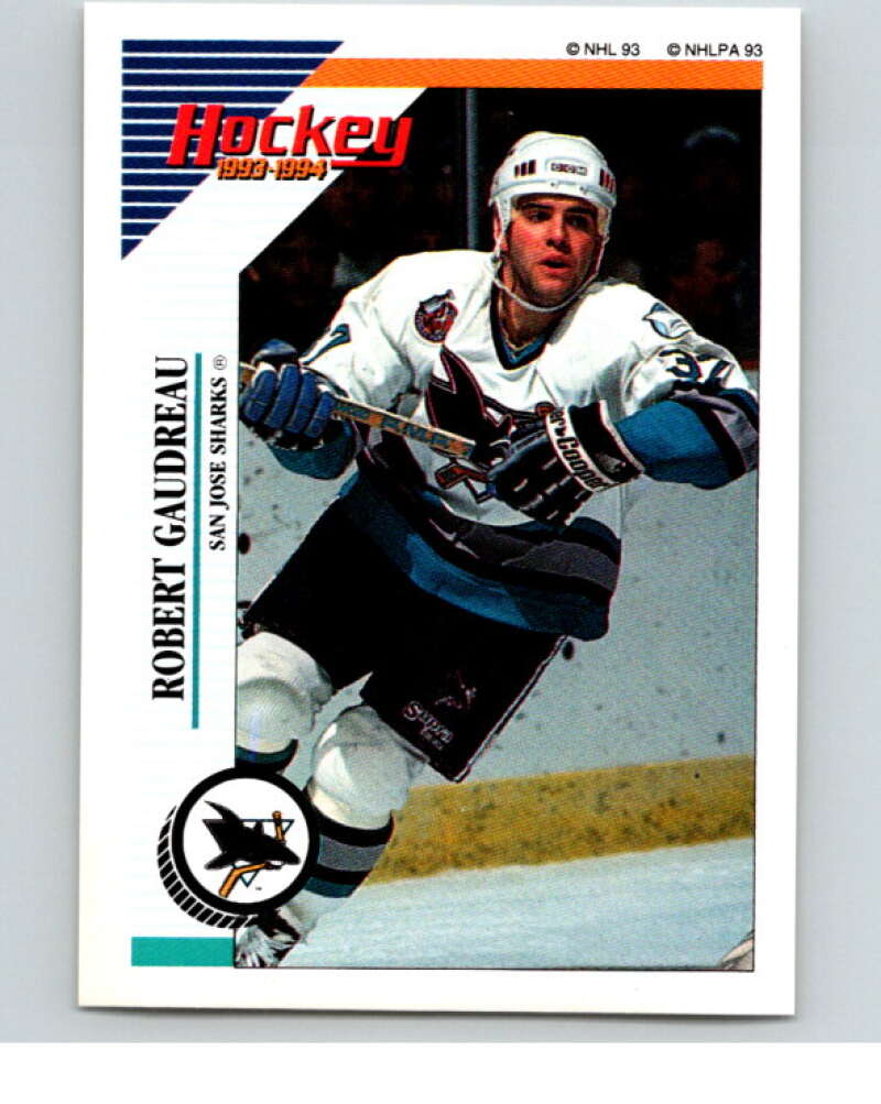 1993-94 Panini Stickers Hockey #258 Robert Gaudreau San Jose Sharks V83918 Image 1