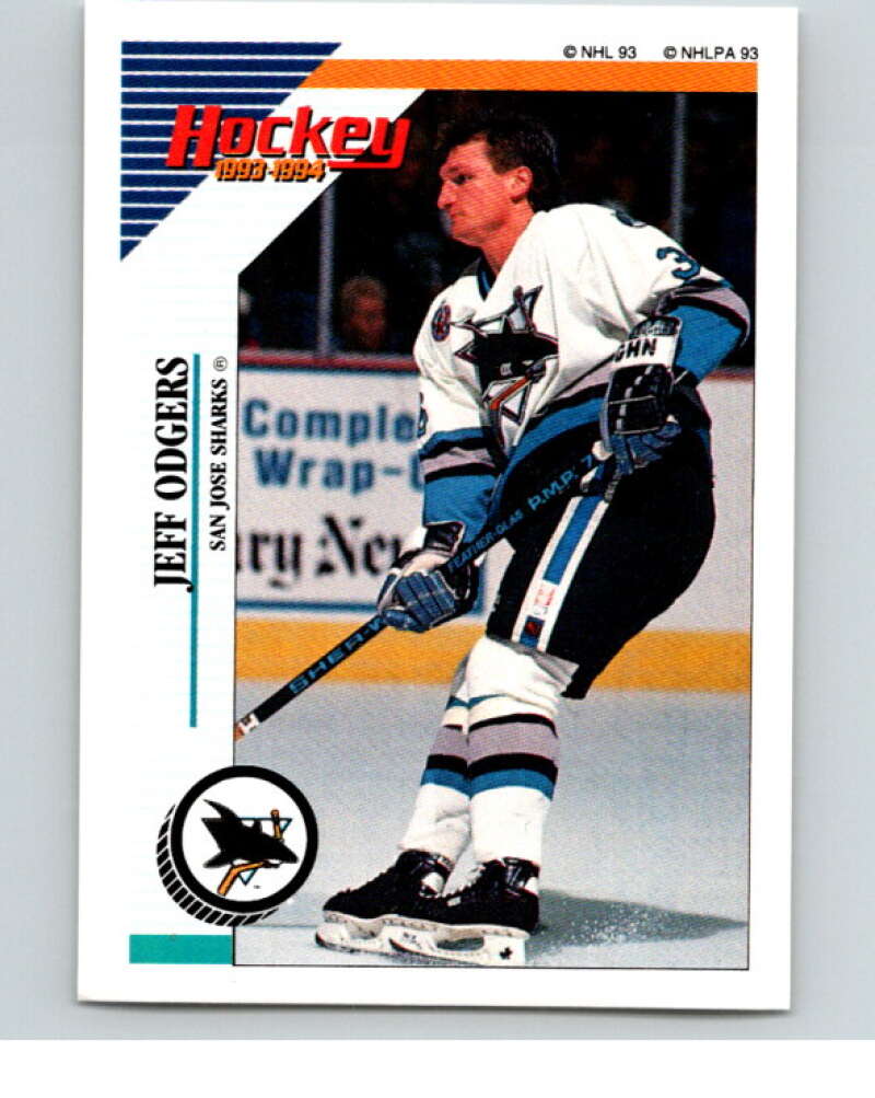 1993-94 Panini Stickers Hockey #260 Jeff Odgers San Jose Sharks V83922 Image 1