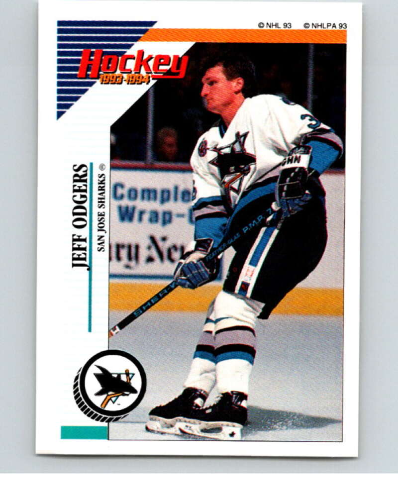 1993-94 Panini Stickers Hockey #260 Jeff Odgers San Jose Sharks V83923 Image 1