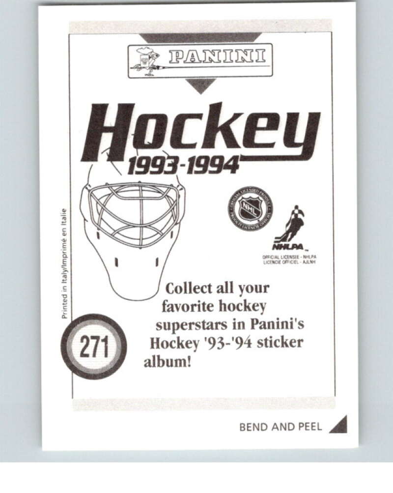 1993-94 Panini Stickers Hockey #271 Mike Craig Dallas Stars V83949 Image 2