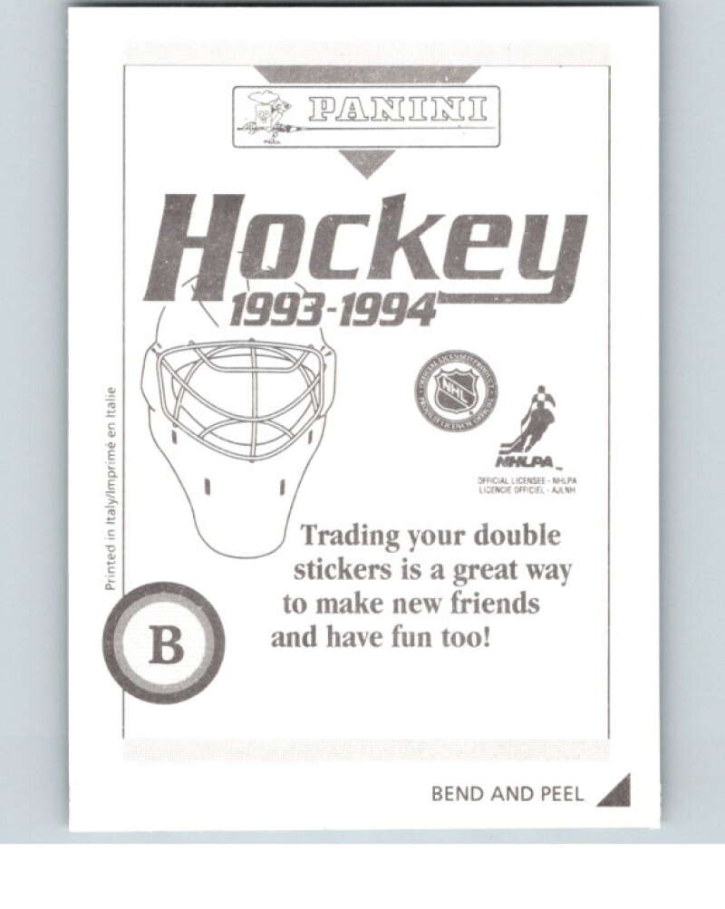 1993-94 Panini Stickers Hockey #B Patrick Roy Montreal Canadiens V83973 Image 2