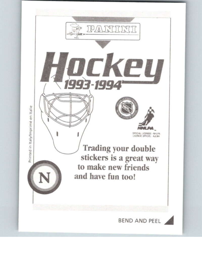 1993-94 Panini Stickers Hockey #N Brett Hull St. Louis Blues V84011 Image 2