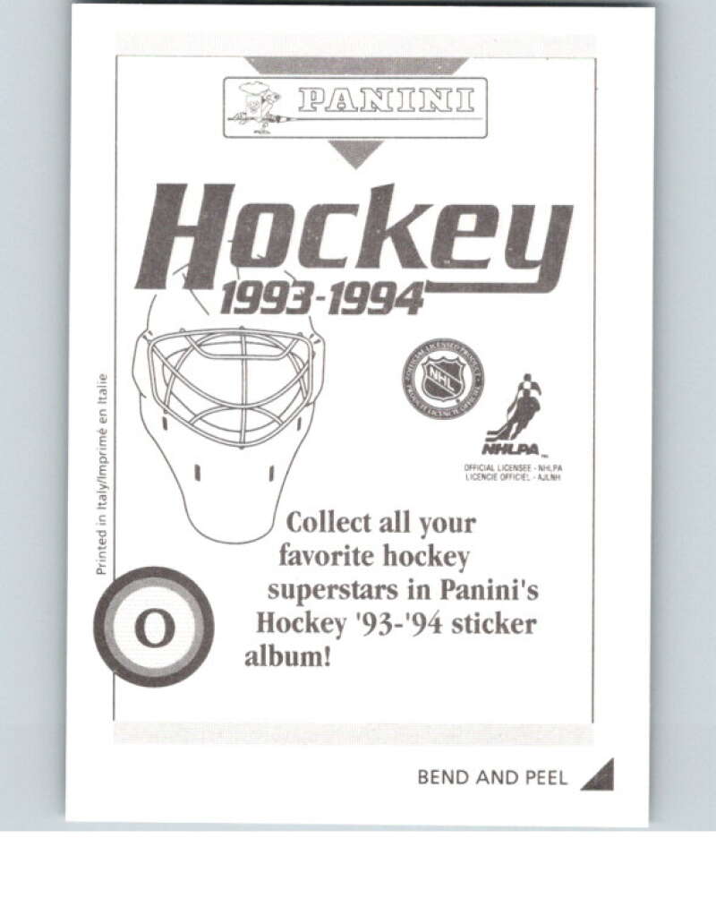 1993-94 Panini Stickers Hockey #O Pavel Bure Vancouver Canucks V84014 Image 2