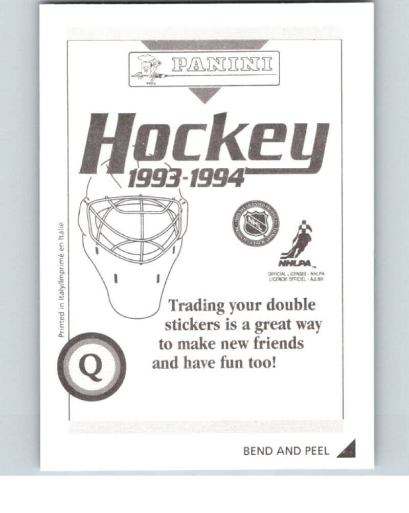 1993-94 Panini Stickers Hockey #Q Teemu Selanne Winnipeg Jets V84017 Image 2