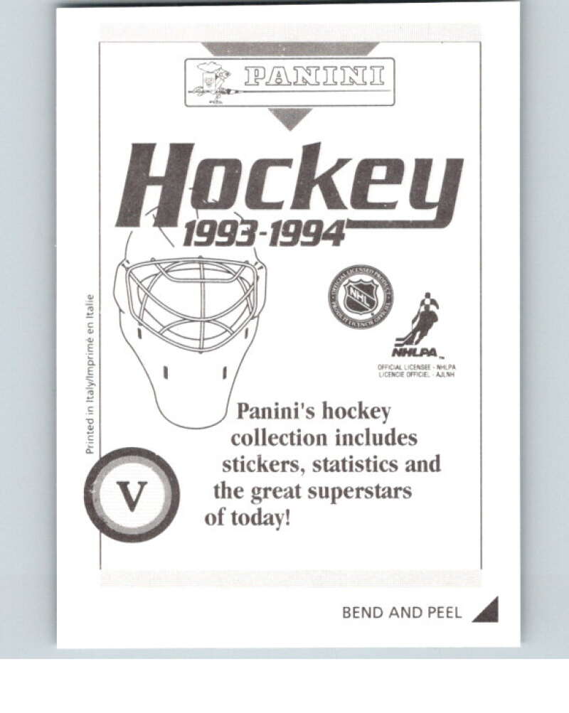 1993-94 Panini Stickers Hockey #V Steve Yzerman Detroit Red Wings V84033 Image 2