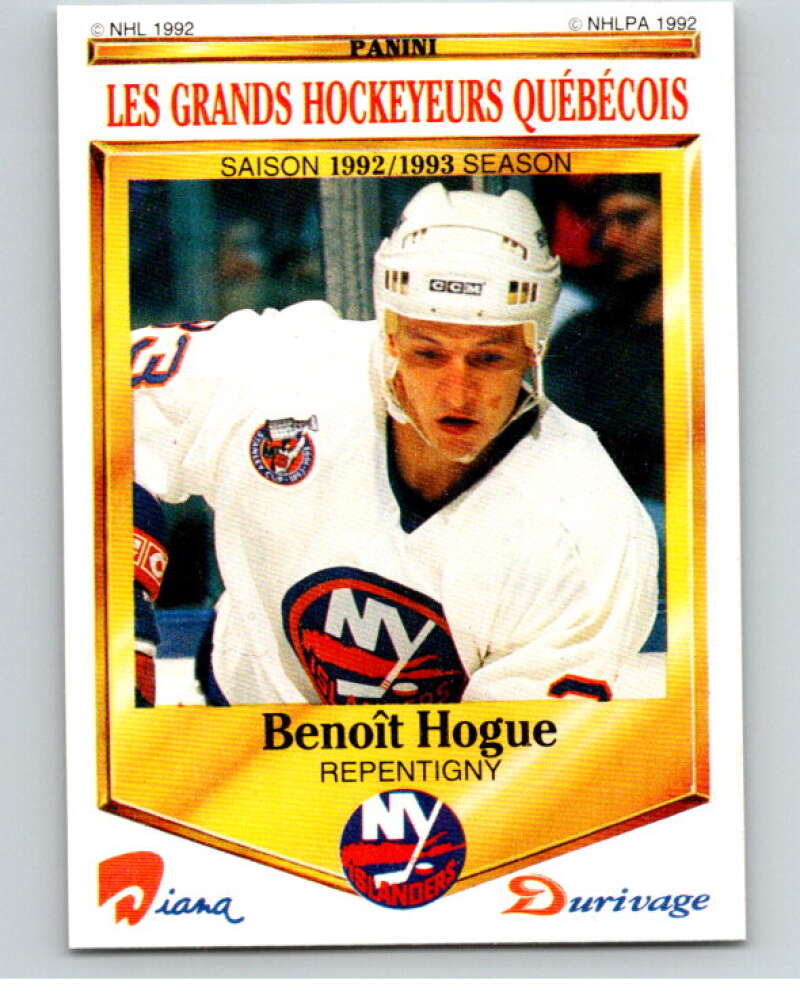 1992-93 Durivage Panini #3 Benoit Hogue V84045 Image 1