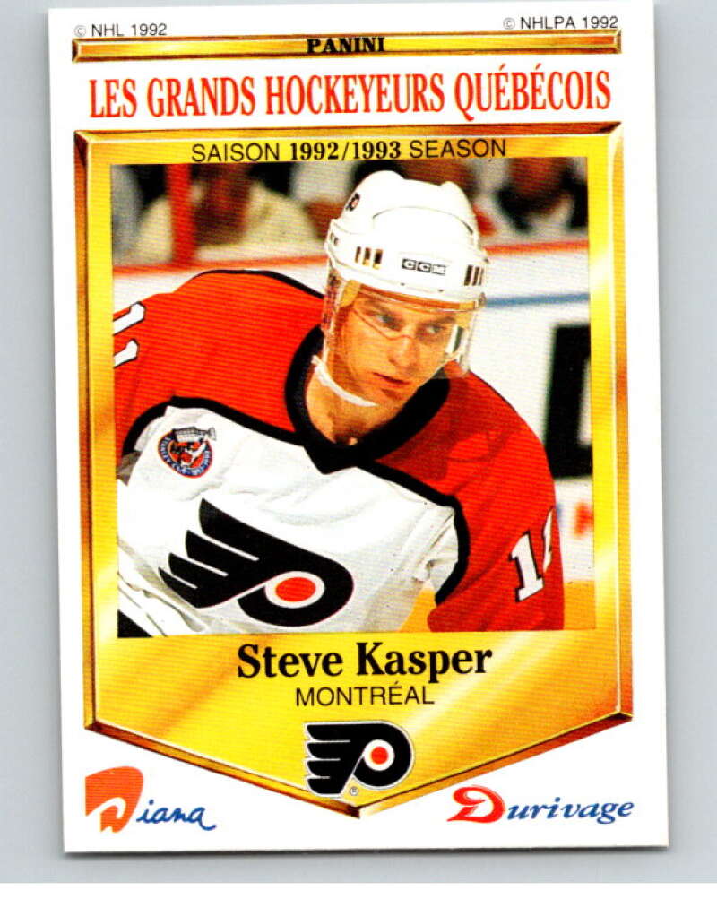 1992-93 Durivage Panini #4 Steve Kasper V84046 Image 1