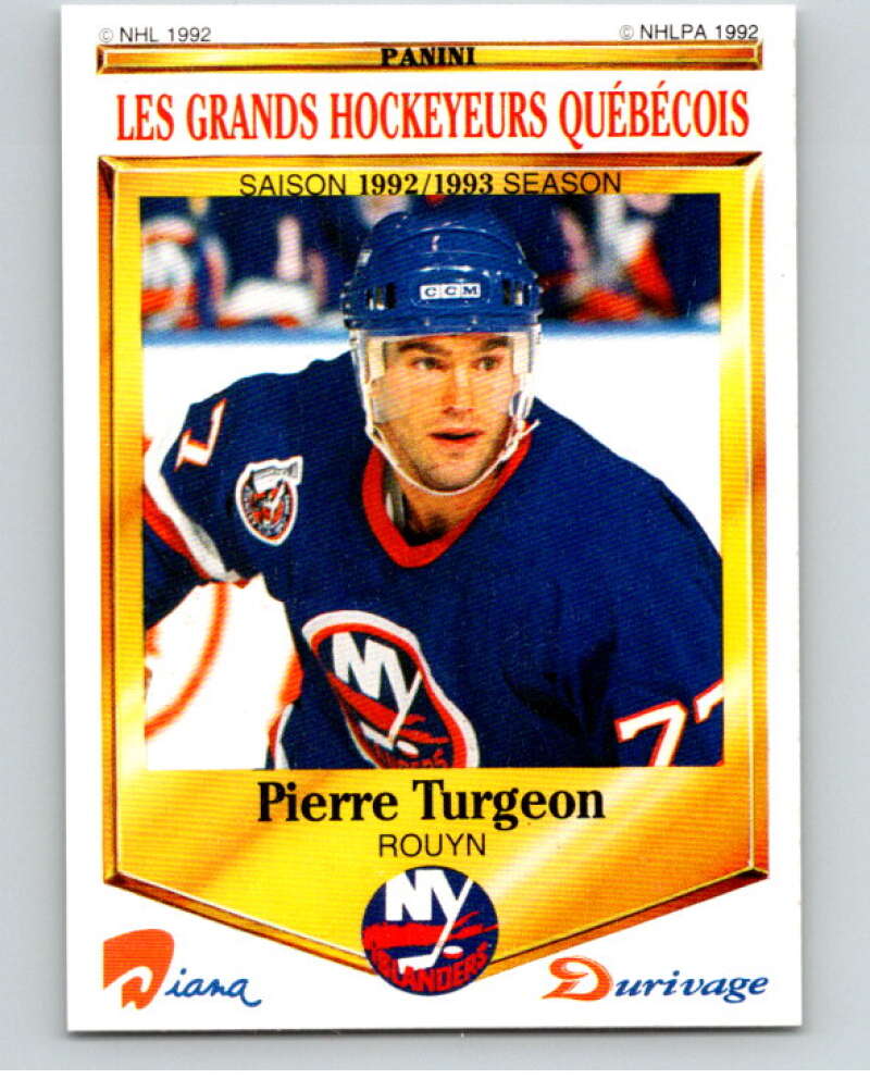1992-93 Durivage Panini #11 Pierre Turgeon V84053 Image 1