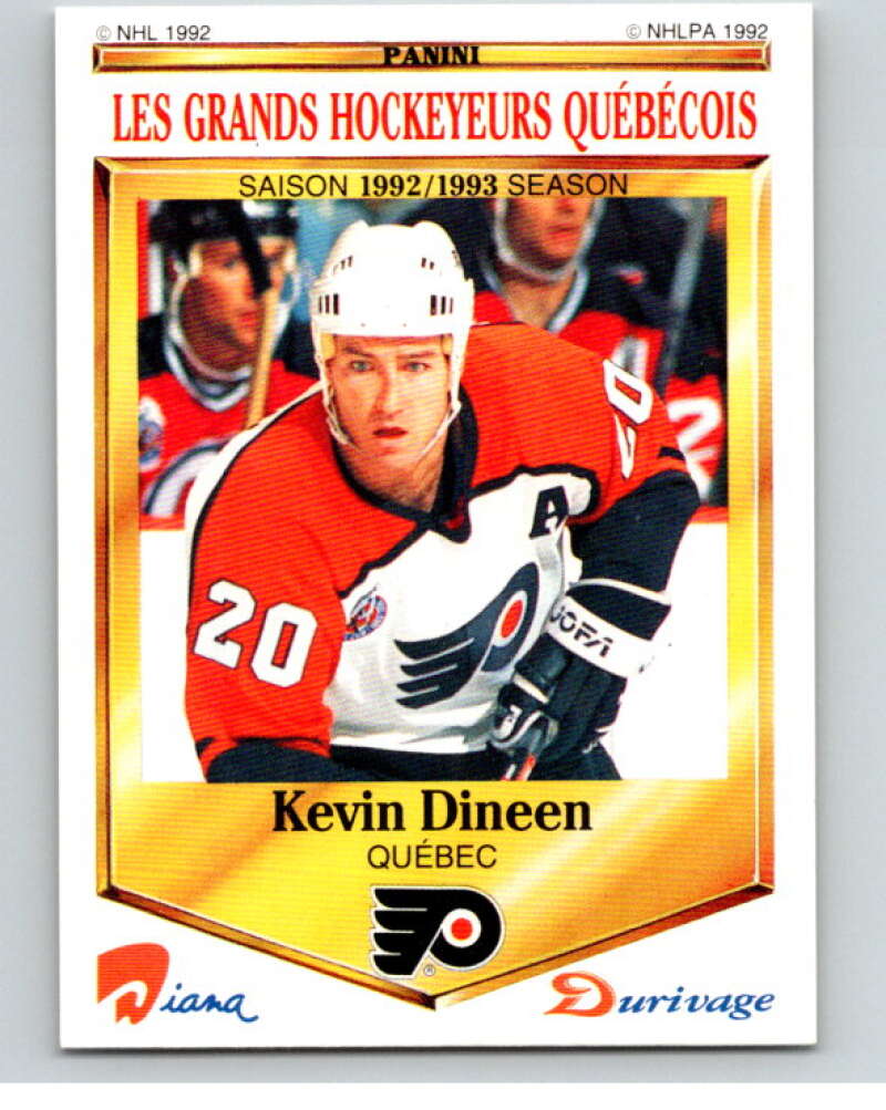 1992-93 Durivage Panini #12 Kevin Dineen V84054 Image 1