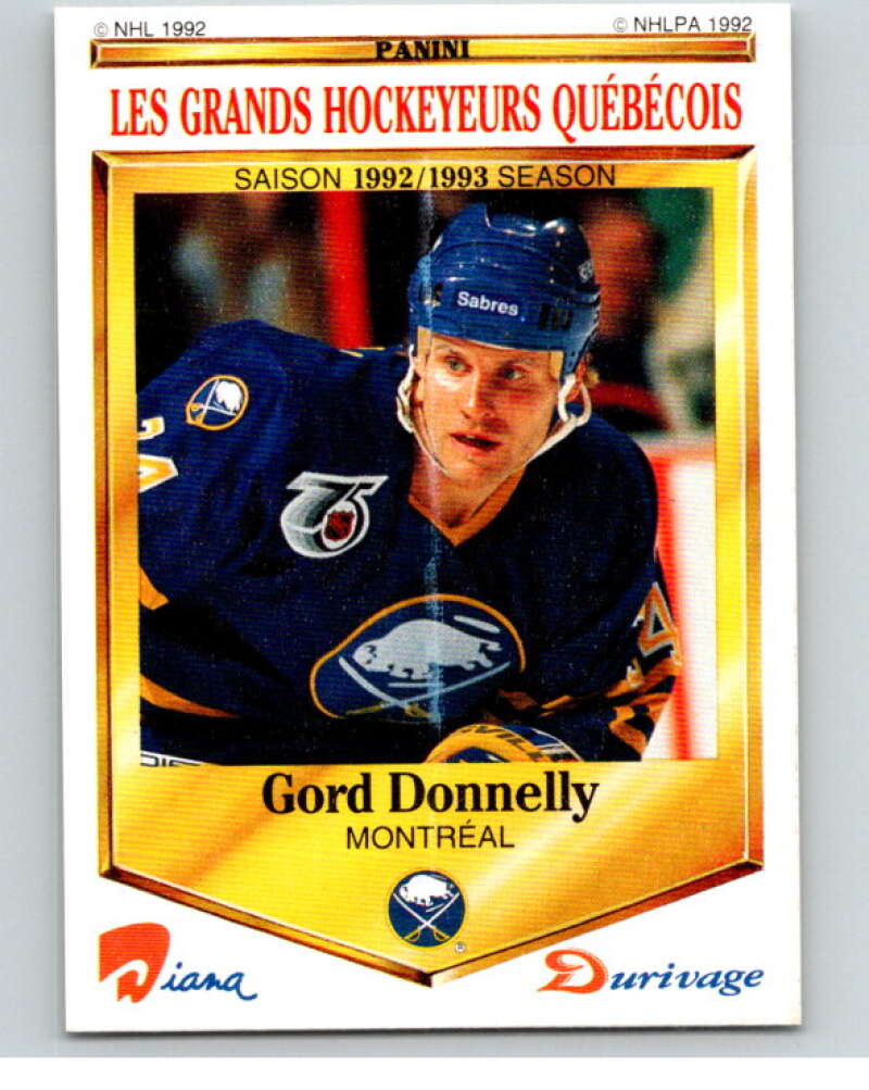1992-93 Durivage Panini #13 Gord Donnelly V84055 Image 1