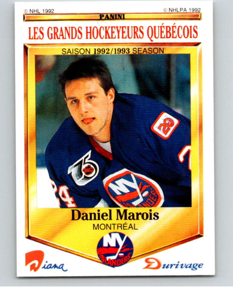 1992-93 Durivage Panini #16 Daniel Marois V84058 Image 1