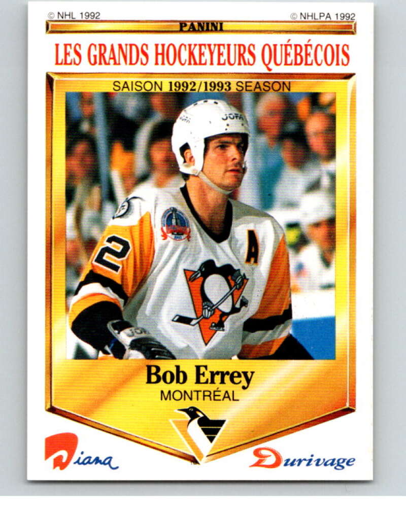 1992-93 Durivage Panini #23 Bob Errey V84065 Image 1