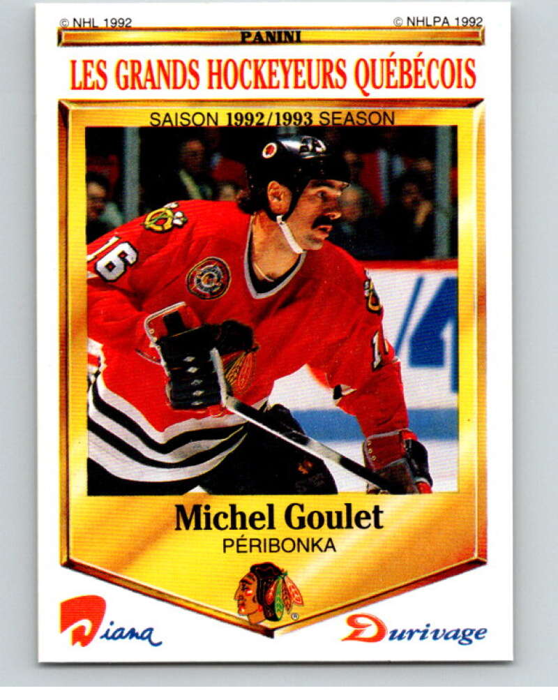 1992-93 Durivage Panini #24 Michel Goulet V84066 Image 1