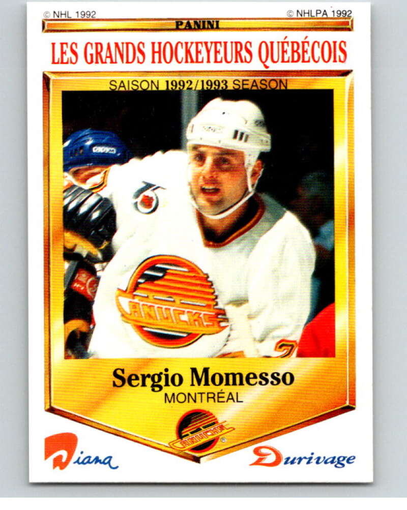 1992-93 Durivage Panini #26 Sergio Momesso V84068 Image 1